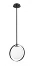 Z-Lite Midnetic 1 Light Pendant in Matte Black Finish Model: 730MP-MB