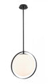 Z-Lite Midnetic 1 Light Pendant in Matte Black Finish Model: 730P12-MB