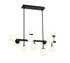 Z-Lite Midnetic 11 Light Linear Chandelier in Matte Black Finish Model: 730-11L-MB
