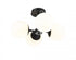 Z-Lite Midnetic 4 Light Semi Flush Mount in Matte Black Finish Model: 730SF4-MB