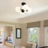 Z-Lite Midnetic 4 Light Semi Flush Mount in Matte Black Finish Model: 730SF4-MB