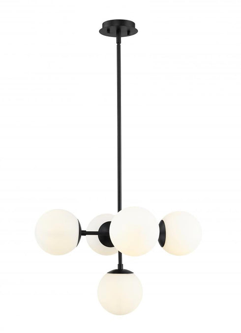 Z-Lite Midnetic 5 Light Pendant in Matte Black Finish Model: 730-5MB