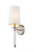 Z-Lite Mila 1 Light Wall Sconce in Brushed Nickel Finish Model: 808-1S-BN