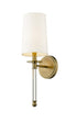 Z-Lite Mila 1 Light Wall Sconce in Brushed Nickel Finish Model: 808-1S-BN