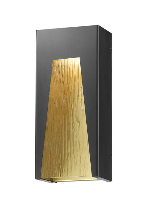 Z-Lite Millenial 1 Light Outdoor Wall Light in Black Gold Finish Model: 561B-BK-GD-CSL-LED