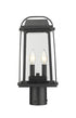Z-Lite Millworks 2 Light Outdoor Post Mount Fixture in Black Finish Model: 574PHMR-BK