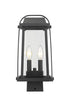 Z-Lite Millworks 2 Light Outdoor Post Mount Fixture in Black Finish Model: 574PHMS-BK