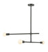 Z-Lite Modernist 3 Light Chandelier in Matte Black Finish Model: 731-3MB
