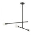 Z-Lite Modernist 3 Light Chandelier in Matte Black Finish Model: 731-3MB