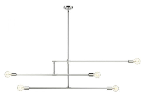 Z-Lite Modernist 5 Light Chandelier in Chrome Finish Model: 731-5CH