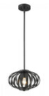 Z-Lite Moundou 1 Light Pendant in Brushed Nickel Finish Model: 438-8BN