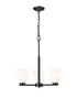 Z-Lite Naya 3 Light Chandelier in Matte Black Finish Model: 7518-3MB