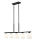 Z-Lite Naya 5 Light Linear Chandelier in Matte Black Finish Model: 7518-5L-MB