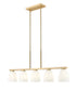 Z-Lite Naya 5 Light Linear Chandelier in Matte Black Finish Model: 7518-5L-MB