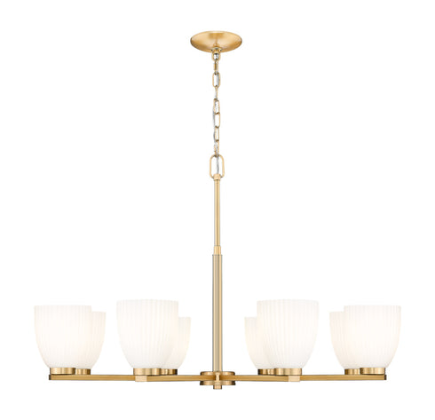 Z-Lite Naya 8 Light Chandelier in Matte Black Finish Model: 7518-8MB