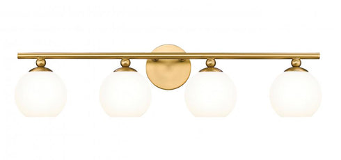 Z-Lite Neoma 4 Light Vanity in Brushed Nickel and Finish Model: 1100-4V-BN
