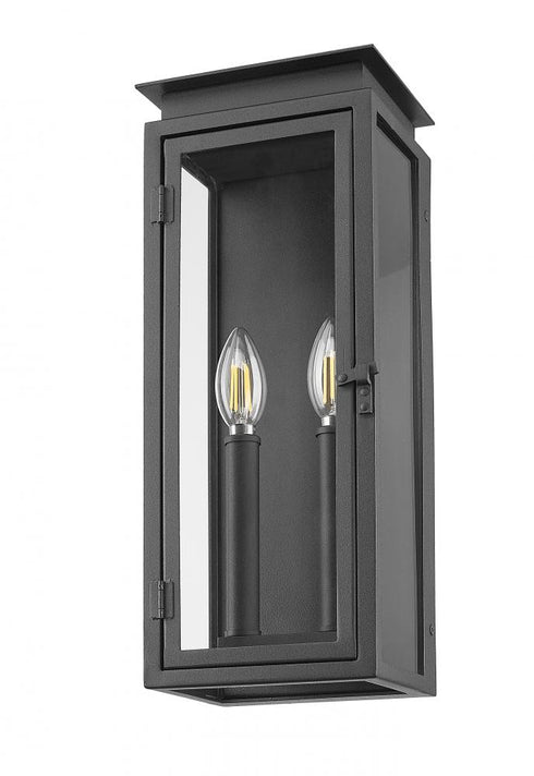 Z-Lite Nova 2 Light Outdoor Wall Light in Black Finish Model: 5018S-BK