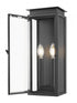 Z-Lite Nova 2 Light Outdoor Wall Light in Black Finish Model: 5018S-BK