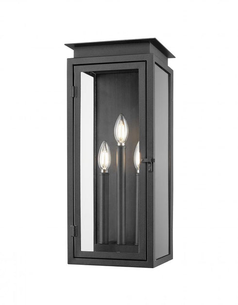Z-Lite Nova 3 Light Outdoor Wall Light in Black Finish Model: 5018M-BK