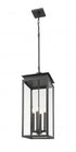 Z-Lite Nova 4 Light Outdoor Chain Mount Ceiling Fixture in Black Finish Model: 5018CHB-BK