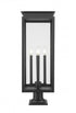 Z-Lite Nova 4 Light Outdoor Pier Mounted Fixture in Black Finish Model: 5018PHBR-533PM-BK