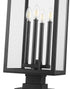 Z-Lite Nova 4 Light Outdoor Pier Mounted Fixture in Black Finish Model: 5018PHBS-SQPM-BK