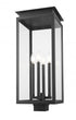 Z-Lite Nova 4 Light Outdoor Post Mount Fixture in Black Finish Model: 5018PHBS-BK