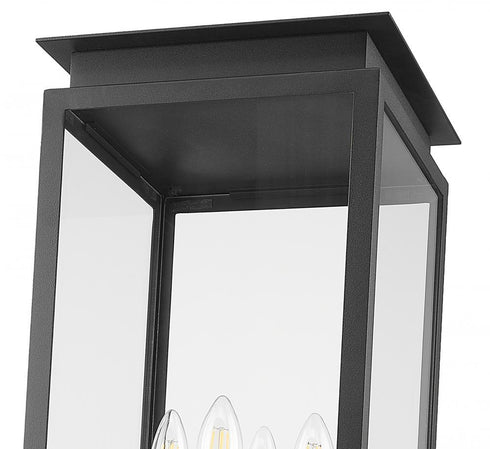 Z-Lite Nova 4 Light Outdoor Post Mount Fixture in Black Finish Model: 5018PHBS-BK