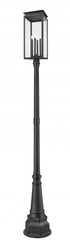 Z-Lite Nova 4 Light Outdoor Post Mounted Fixture in Black Finish Model: 5018PHBR-564P-BK