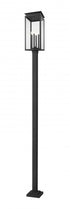 Z-Lite Nova 4 Light Outdoor Post Mounted Fixture in Black Finish Model: 5018PHBS-536P-BK