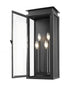 Z-Lite Nova 4 Light Outdoor Wall Light in Black Finish Model: 5018B-BK