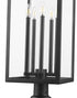 Z-Lite Nova 5 Light Outdoor Pier Mounted Fixture in Black Finish Model: 5018PHXLR-533PM-BK