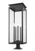 Z-Lite Nova 5 Light Outdoor Pier Mounted Fixture in Black Finish Model: 5018PHXLR-533PM-BK