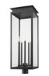 Z-Lite Nova 5 Light Outdoor Post Mount Fixture in Black Finish Model: 5018PHXLR-BK