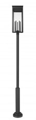 Z-Lite Nova 5 Light Outdoor Post Mounted Fixture in Black Finish Model: 5018PHXLR-5010P-BK