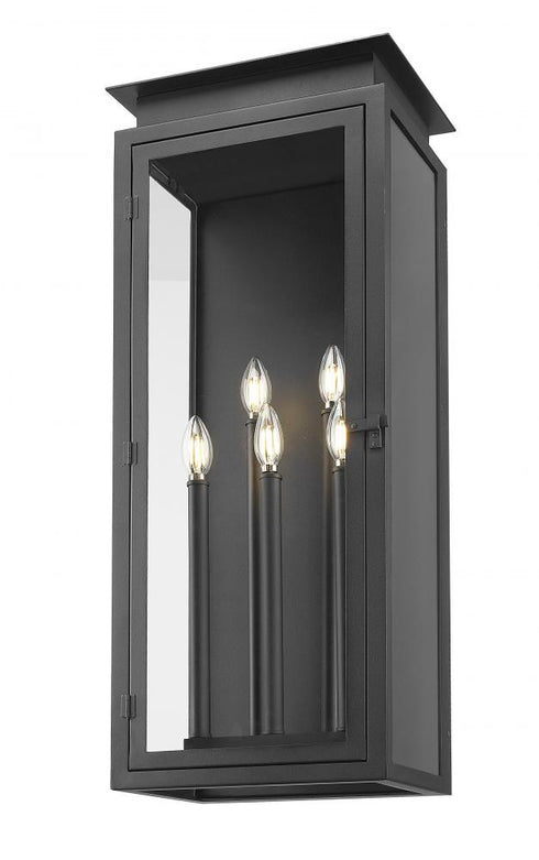 Z-Lite Nova 5 Light Outdoor Wall Light in Black Finish Model: 5018XL-BK