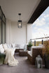 Z-Lite Nuri 1 Light Outdoor Chain Mount Ceiling Fixture in Black Finish Model: 596CHB-BK