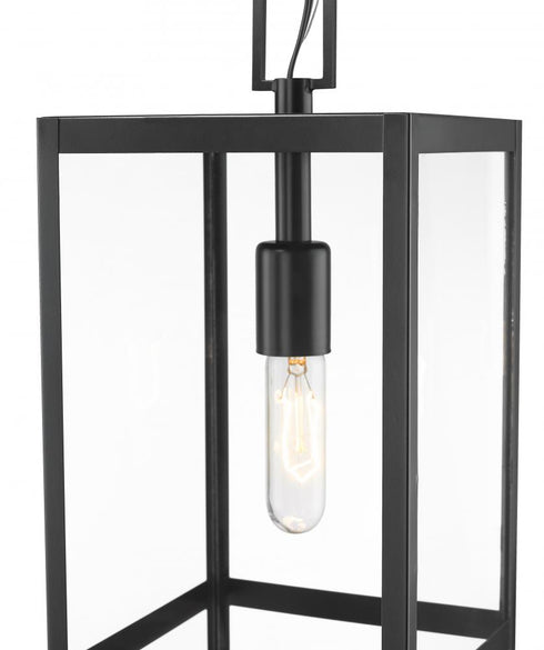 Z-Lite Nuri 1 Light Outdoor Chain Mount Ceiling Fixture in Black Finish Model: 596CHM-BK
