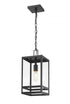 Z-Lite Nuri 1 Light Outdoor Chain Mount Ceiling Fixture in Black Finish Model: 596CHM-BK