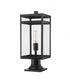 Z-Lite Nuri 1 Light Outdoor Pier Mounted Fixture in Black Finish Model: 596PHMR-533PM-BK