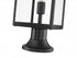 Z-Lite Nuri 1 Light Outdoor Pier Mounted Fixture in Black Finish Model: 596PHMR-553PM-BK
