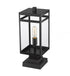 Z-Lite Nuri 1 Light Outdoor Pier Mounted Fixture in Black Finish Model: 596PHMS-SQPM-BK