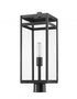 Z-Lite Nuri 1 Light Outdoor Post Mount Fixture in Black Finish Model: 596PHBR-BK