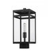 Z-Lite Nuri 1 Light Outdoor Post Mount Fixture in Black Finish Model: 596PHMS-BK
