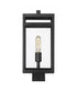 Z-Lite Nuri 1 Light Outdoor Post Mount Fixture in Black Finish Model: 596PHMS-BK