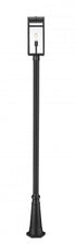 Z-Lite Nuri 1 Light Outdoor Post Mounted Fixture in Black Finish Model: 596PHBR-519P-BK