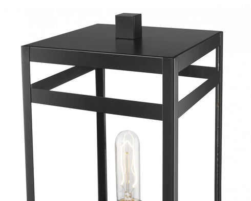 Z-Lite Nuri 1 Light Outdoor Post Mounted Fixture in Black Finish Model: 596PHBS-536P-BK