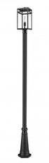Z-Lite Nuri 1 Light Outdoor Post Mounted Fixture in Black Finish Model: 596PHMR-519P-BK