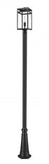 Z-Lite Nuri 1 Light Outdoor Post Mounted Fixture in Black Finish Model: 596PHMR-519P-BK