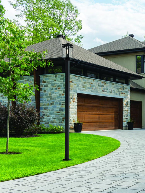 Z-Lite Nuri 1 Light Outdoor Post Mounted Fixture in Black Finish Model: 596PHMS-536P-BK